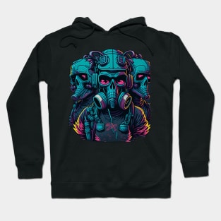 skulls with gasmask Hoodie